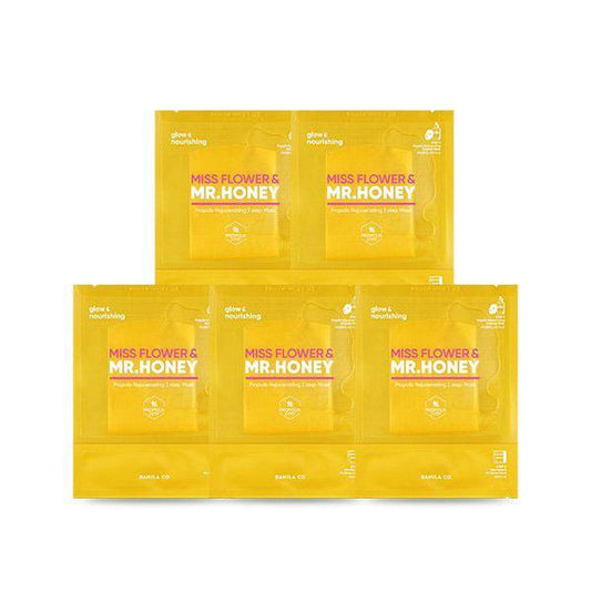 BANILA CO Miss Flower & Mr. Honey Propolis Rejuvenating 2 Step Mask 25ml+2mlX5ea